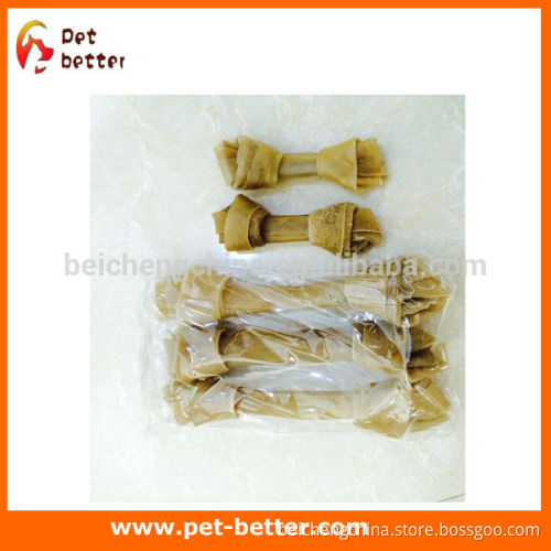 Pet Toys DOG Food Type and Eco-Friendly 4" knoted rawhide bones